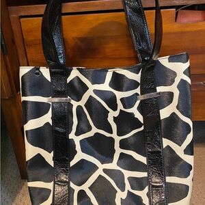 Elegant Black and White Patterned Tote